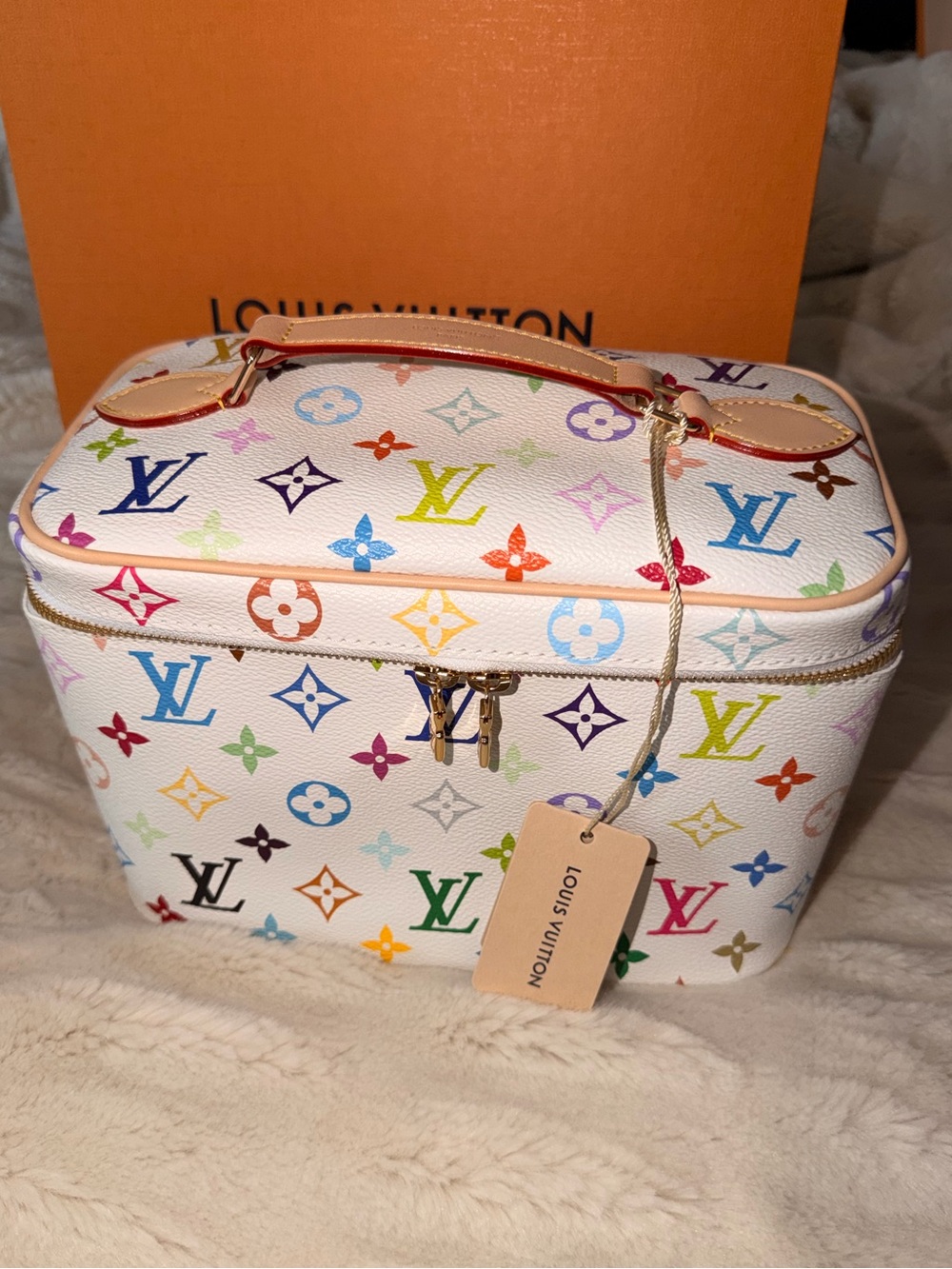 New
LV x TM Nice BB Louis Vuitton White Multicolor Monogram Vanity Case